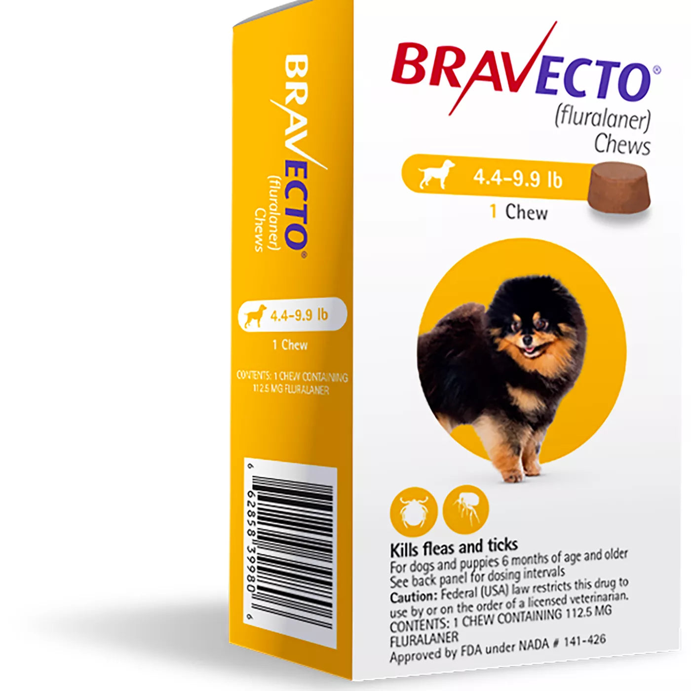 Bravecto Chews for Dogs, 4.4-9.9 lbs - 172pets.com