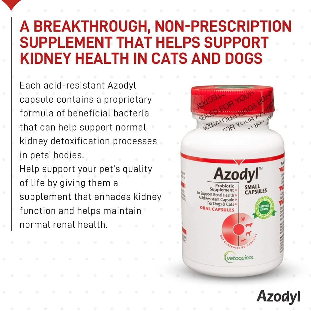 Azodyl – Small Cap 90 cap Renal Supplement for Dogs and Cats - 172pets.com