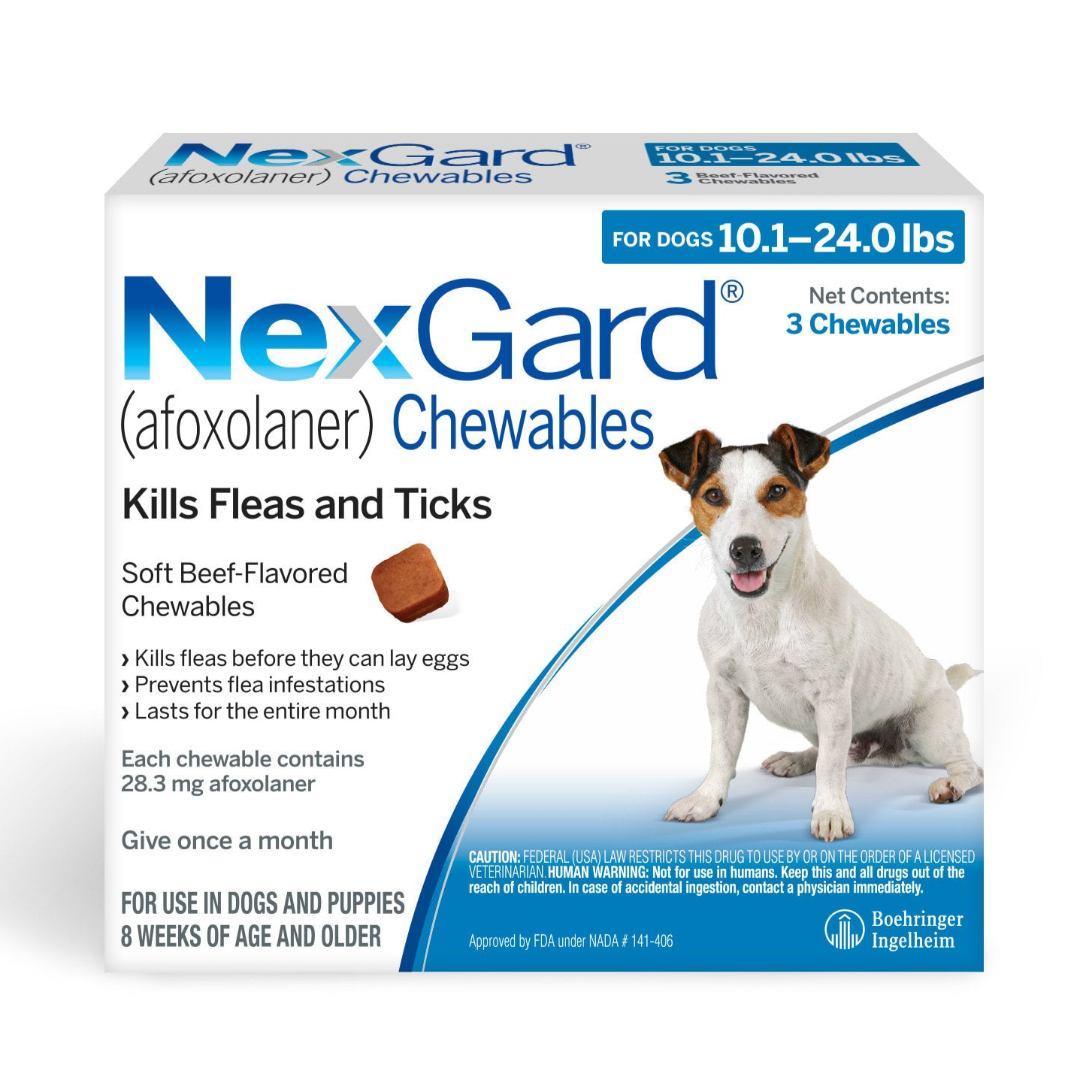 Nexgard, 10.01 to 24 lbs