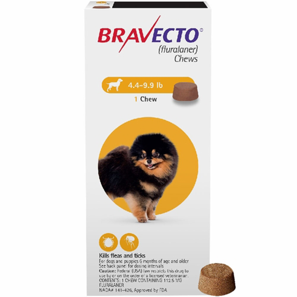 Bravecto Chews for Dogs, 4.4-9.9 lbs - 172pets.com