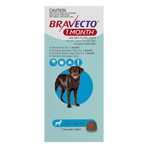 Bravecto 1-Month Chews for Dogs, 44-88lbs - 172pets.com