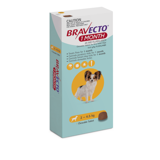 Bravecto 1-Month Chews for Dogs, 4.4-9.9 lbs