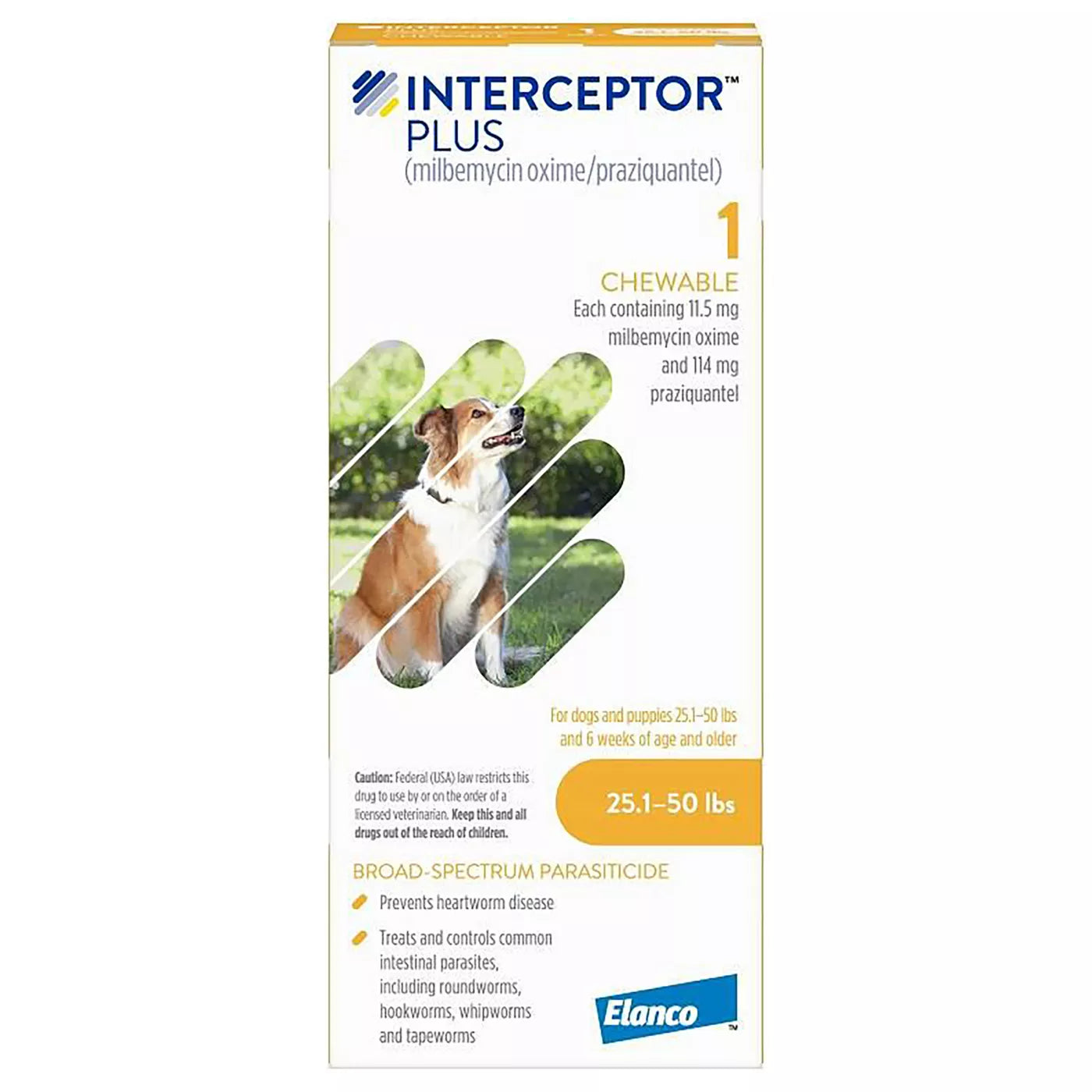 Interceptor Plus Chewable Tablets for Dogs, 25.1-50 lbs