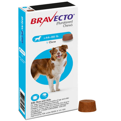 Bravecto Chews for Dogs, 44-88 lbs - 172pets.com