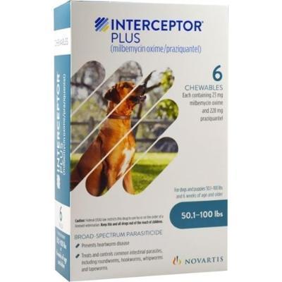 Interceptor Plus Chewable Tablets for Dogs, 50.1-100 lbs
