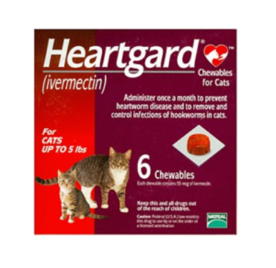 Heartgard for Cats, up to 5 lbs