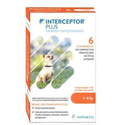 Interceptor Plus Chewable Tablets for Dogs, 2-8 lbs