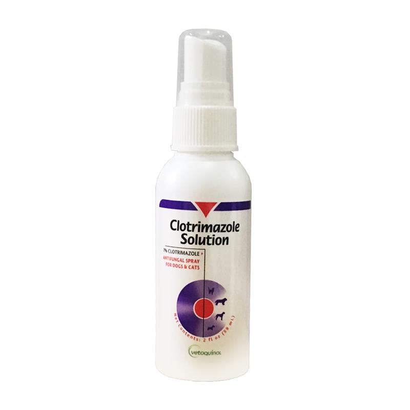 Clotrimazole Antifungal Solution for Dogs and Cats , 1% Spray (2 oz)