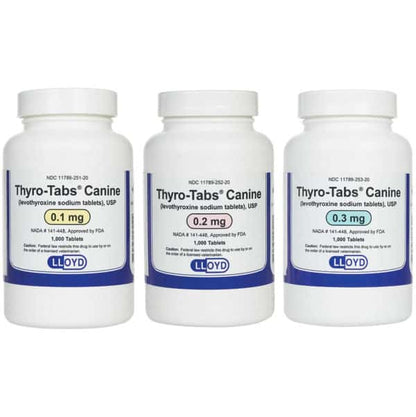 Thyro Tabs 0.1 mg, 0.2 mg, 0.3 mg, 0.4 mg, 0.5 mg ( sold per tablet) - 172pets.com